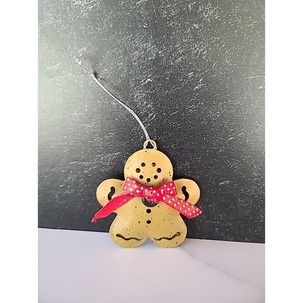 Vintage Metal Gingerbread Christmas Ornament